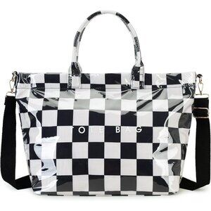 PVC Tote Bag Women Large Capacity Waterproof Handbag for Work Travel